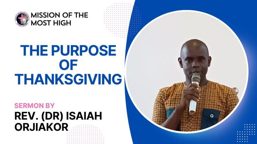 The purpose of thanksgiving image